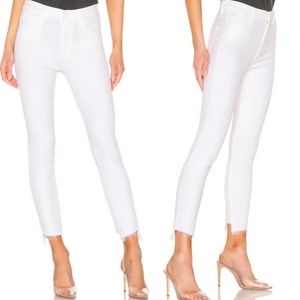 MOTHER White Ankle & Cropped Jeans